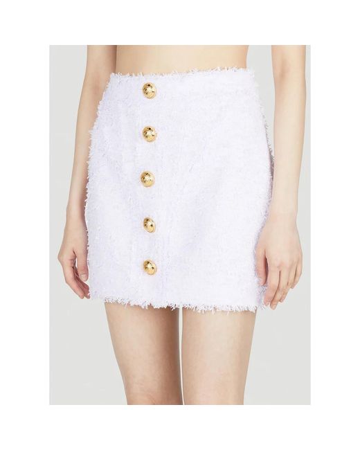 Skirts > short skirts Balmain en coloris White