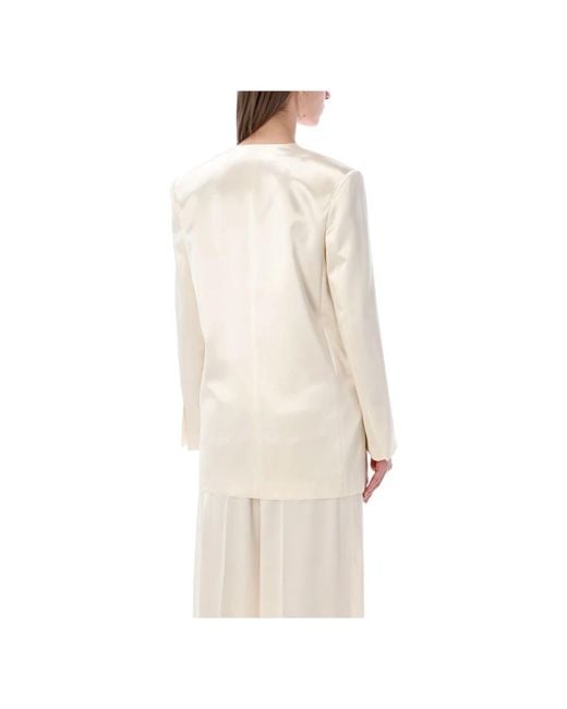 Alberta Ferretti Natural Blazers