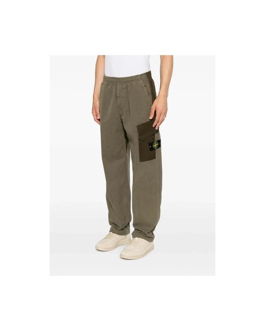 Stone Island Green Sweatpants for men