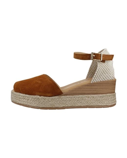 Wedges Pitillos de color Brown