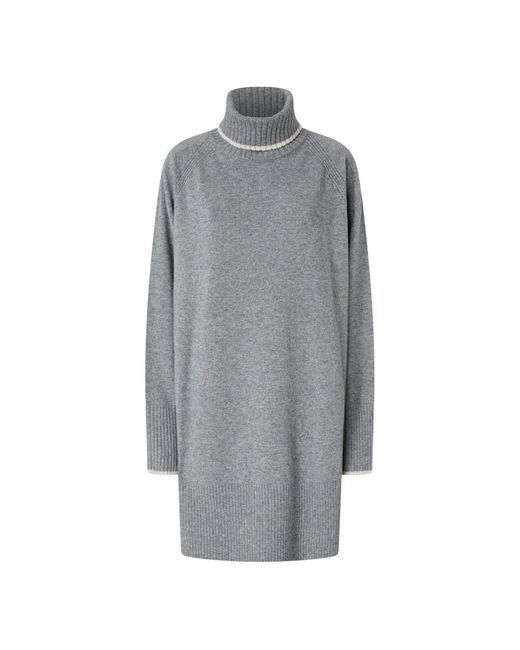 Pinko Gray Knitted Dresses