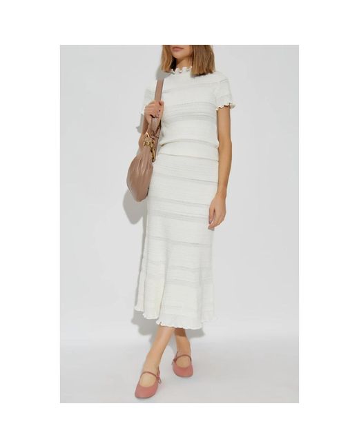 Round-Neck Knitwear Lanvin en coloris White