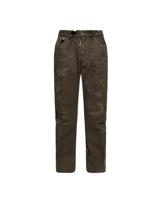 Straight Trousers DSquared² de hombre de color Gray