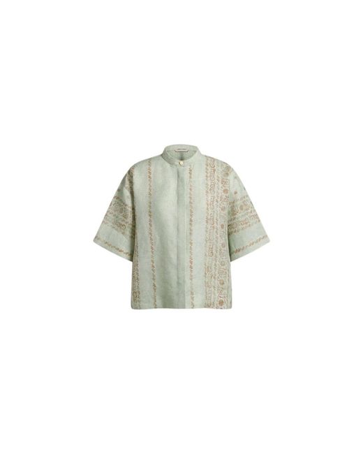 Alberta Ferretti Green Shirts