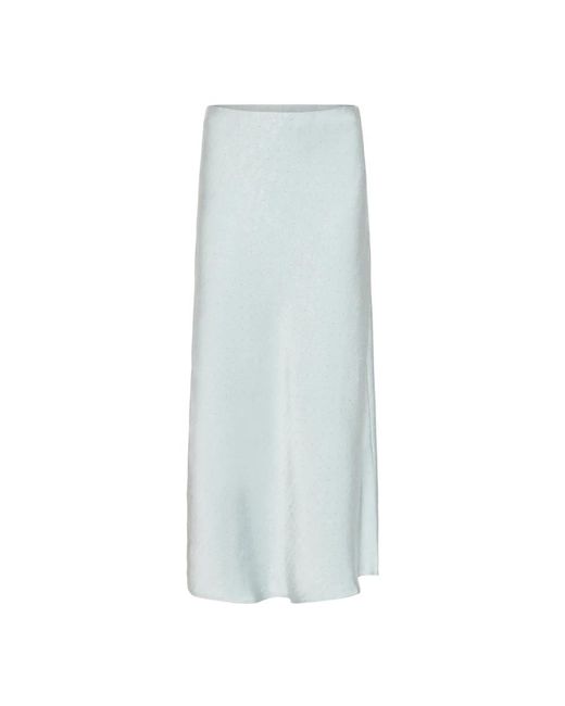 Ichi Blue Midi Skirts
