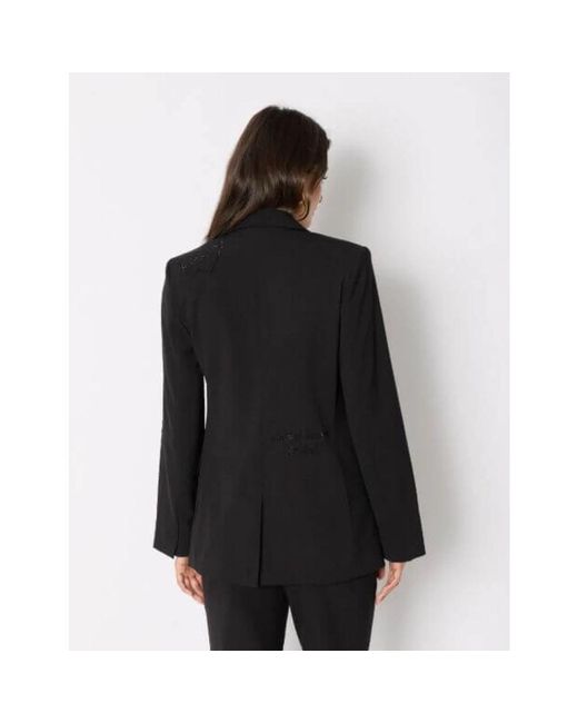 Berenice Jassen ,Zwart ,Leer Vady Blazer in het Black