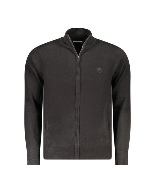 North Sails Truien & Vesten ,Veelkleurig ,Nylon Lange Cardigan Met Lange Mouwen in het Black voor heren