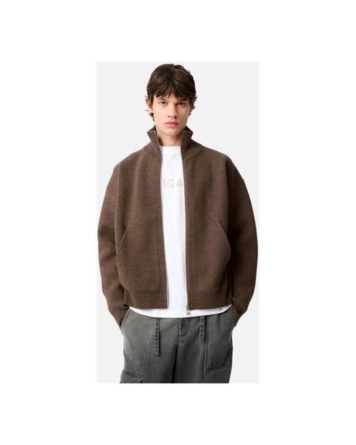 Axel Arigato Truien & Vesten ,Bruin ,Wol Core Zip-Up Sweater in het Brown voor heren