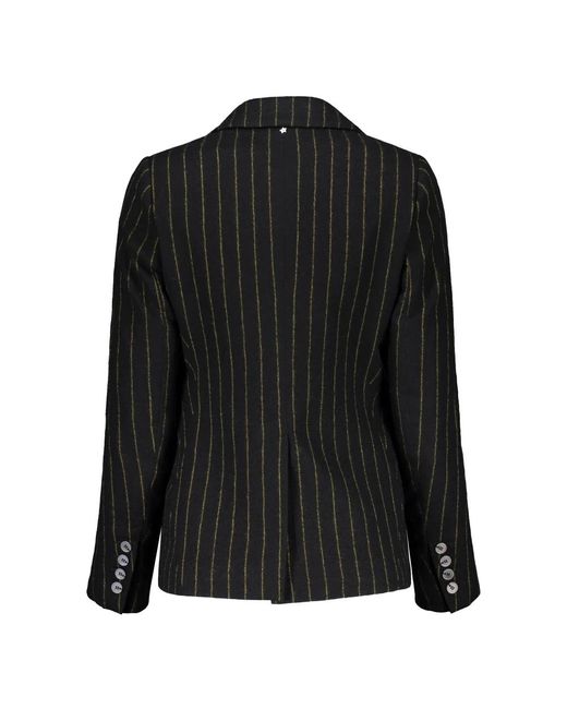 Lorena Antoniazzi Zijdenmix Blazer Met Reverskraag in het Black