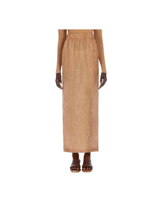 Max Mara Rokken ,Bruin Brons Rok Elegant Stijl in het Natural