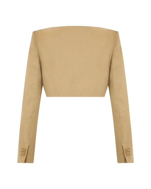 Alberta Ferretti Natural Blazers