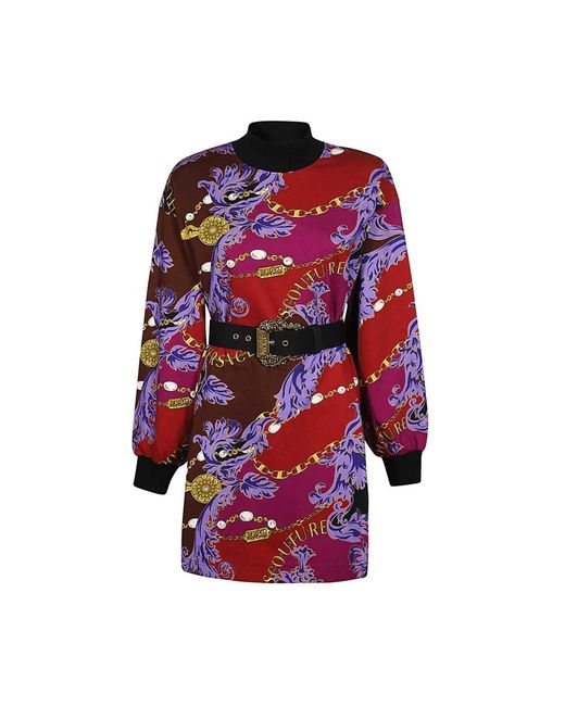 Versace Jeans Couture Red Knitted Dresses