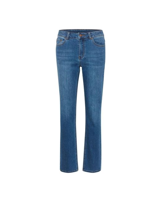 Kaffe Blue Straight Fit Jeans