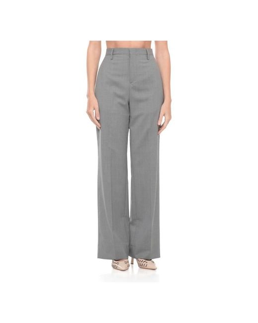 BRIGLIA Gray Wide Trousers