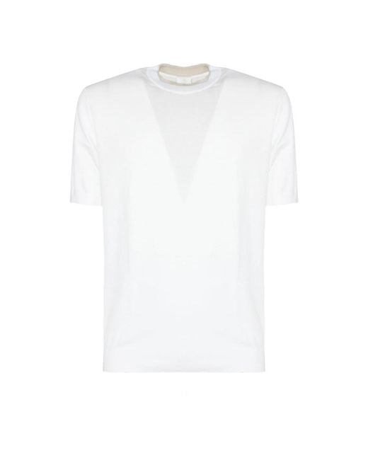 Eleventy White Round-Neck Knitwear for men