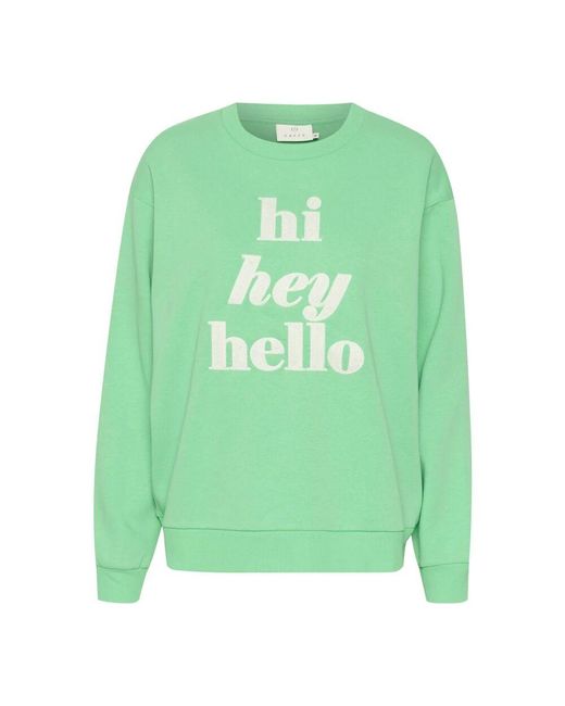 Kaffe Green Frühlingsstrauß sweatshirt langarm druck