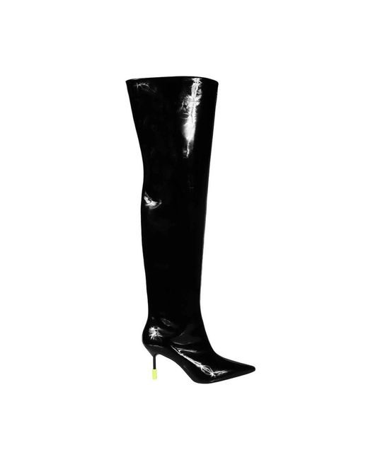 MSGM Black Over-The-Knee Boots