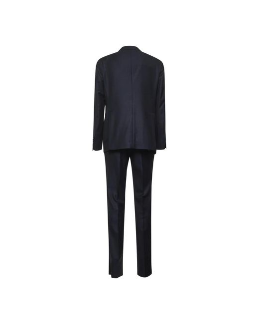 Tagliatore Kostuums ,Blauw ,Wol Blauw Wollen Jurk Pak Set in het Black voor heren