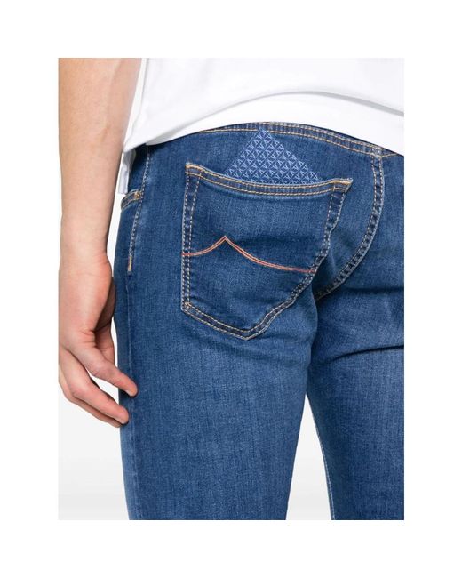Jacob Cohen Blaue stretch-baumwoll-denim-jeans in Blue für Herren
