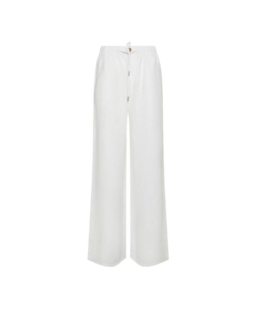 Wide Trousers Sun 68 de color White