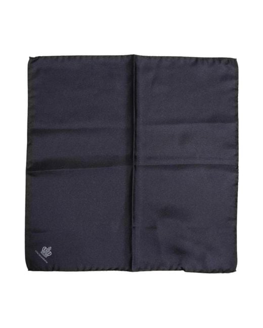 Dolce & Gabbana Blue Silky Scarves for men