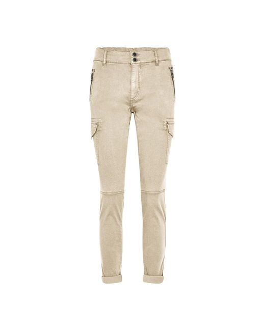 Tapered trousers Mos Mosh de color Natural