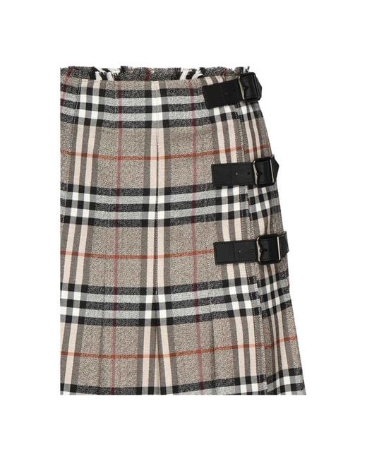Burberry Gray Midi Skirts
