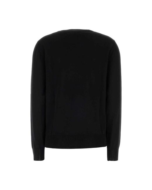 Valentino Garavani Black Round-Neck Knitwear