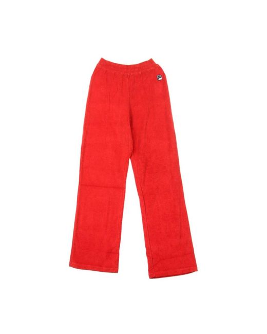 Fila Wide Trousers in het Red