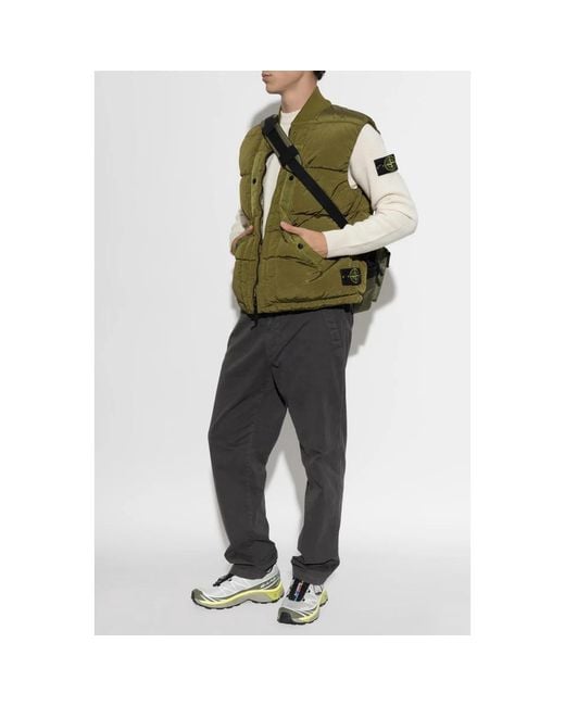 Vests Stone Island de hombre de color Green