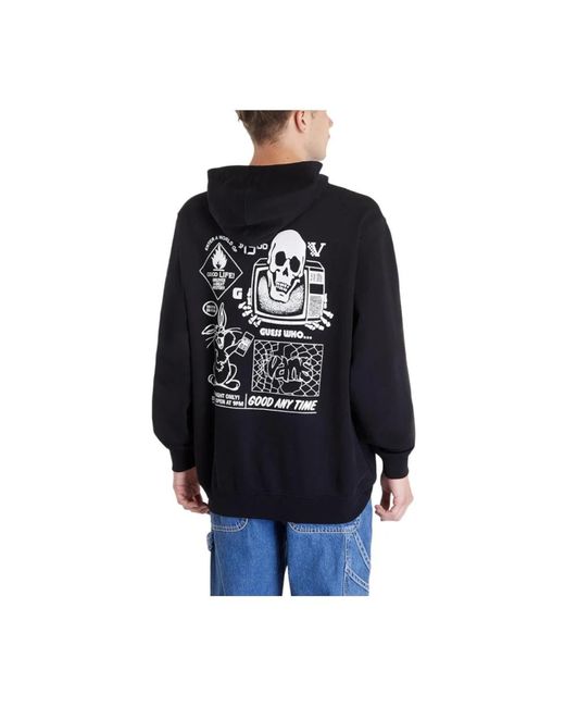 Vans Hoodies & Sweatvesten ,Zwart ,Crazy Eddy Hoodie in het Black voor heren