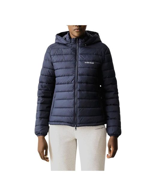 Guess Jassen ,Blauw ,Polyester Licht Gevoerde Jas in het Blue