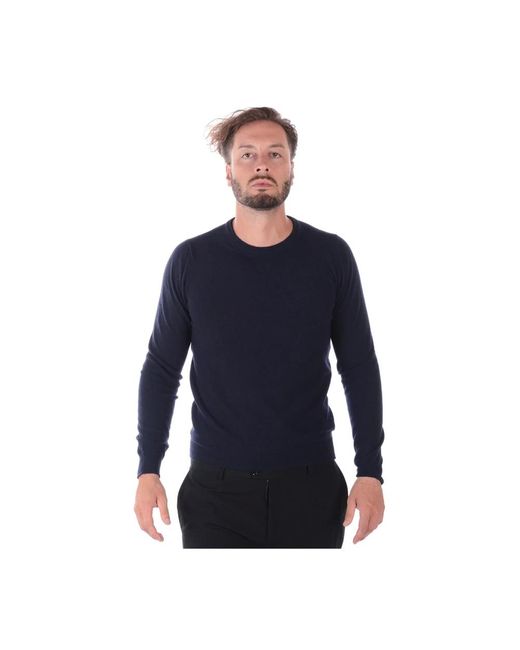 Daniele Alessandrini Blue Round-Neck Knitwear for men