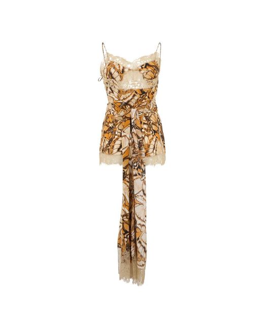 Alberta Ferretti Metallic Short Dresses