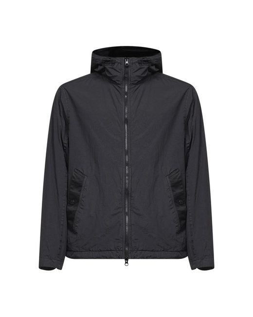 Stone Island Jassen ,Zwart ,Nylon Garment Dyed Jacket in het Black voor heren