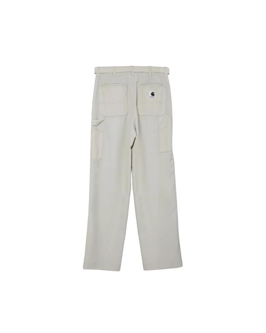 Sacai Gray Straight Trousers for men