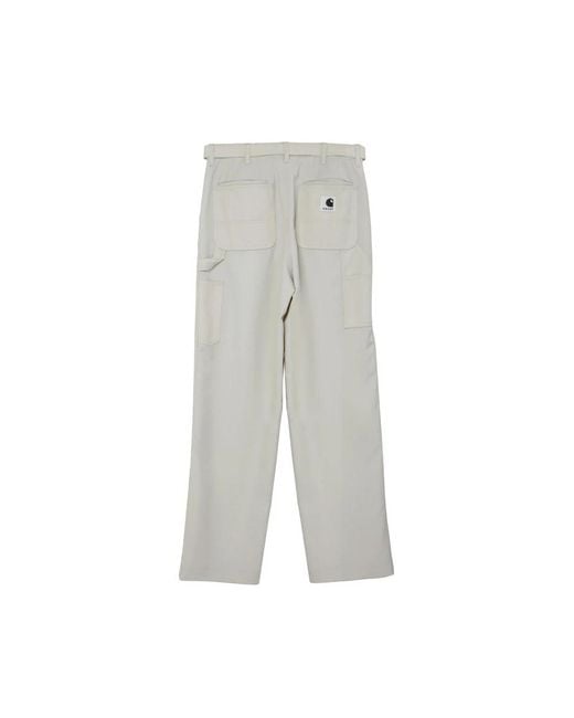 Sacai Gray Straight Trousers for men