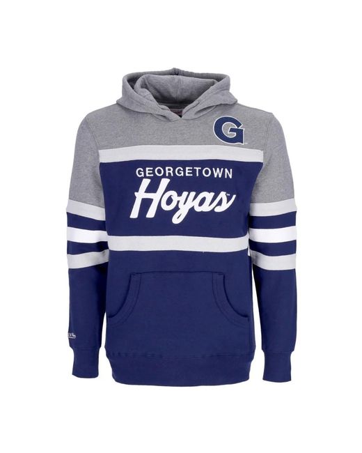 Mitchell & Ness Hoodies & Sweatvesten ,Blauw ,Katoen Georgetown Hoyas Basketball Team Hoodie in het Blue voor heren