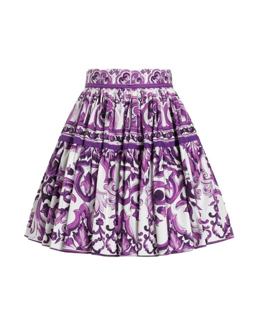 Short Skirts Dolce & Gabbana de color Purple
