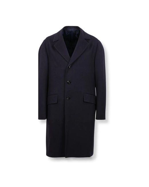 Kiton Blue Single-Breasted Coats for men