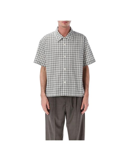 mfpen Gray Short Sleeve Shirts for men