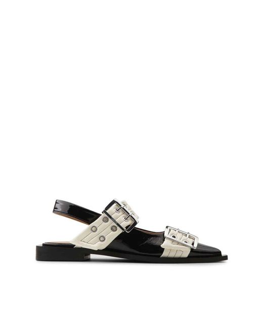 Ganni Black Ballerinas Shoes