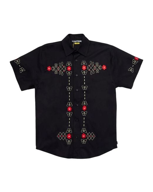 Iuter Black Short Sleeve Shirts for men