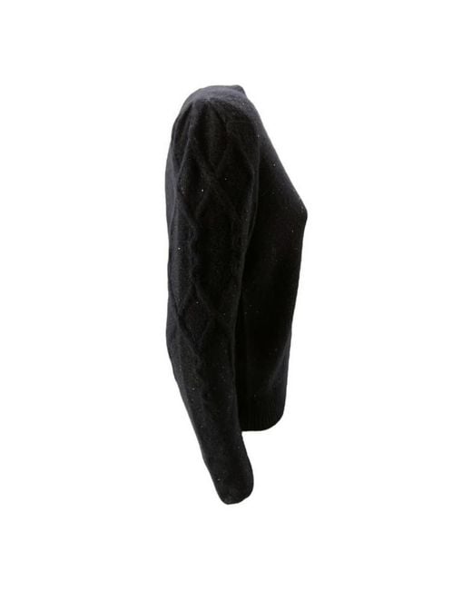D.exterior Black V-Neck Knitwear