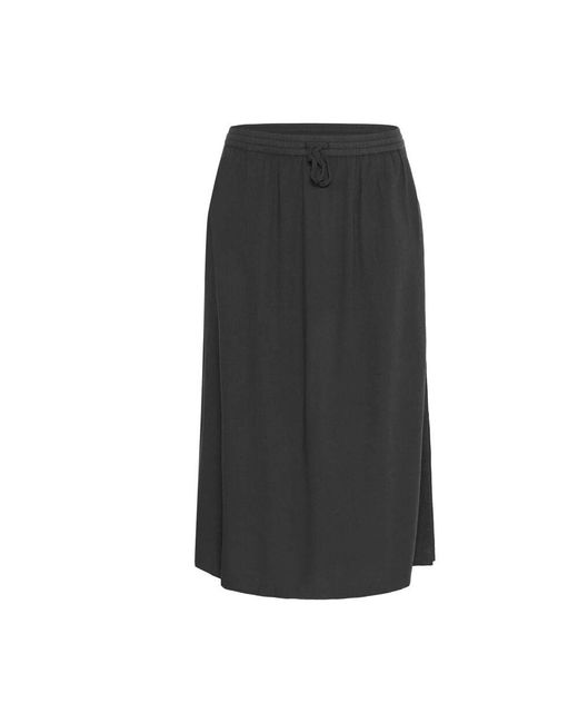 Kaffe Black Schwarzer Austernrock Mit Elastischem Bund