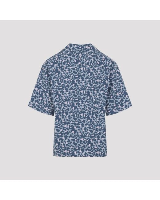 Marni Blue Short Sleeve Shirts for men