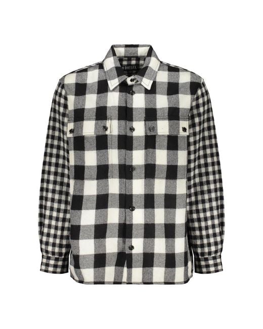 DIESEL Black Light Jackets for men