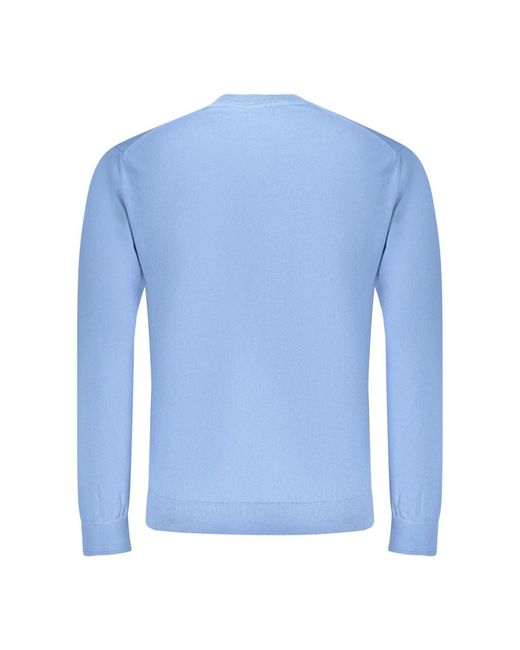 Napapijri Blue Round-Neck Knitwear for men