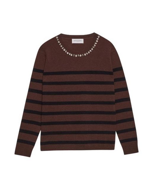 Ermanno Scervino Brown Round-Neck Knitwear