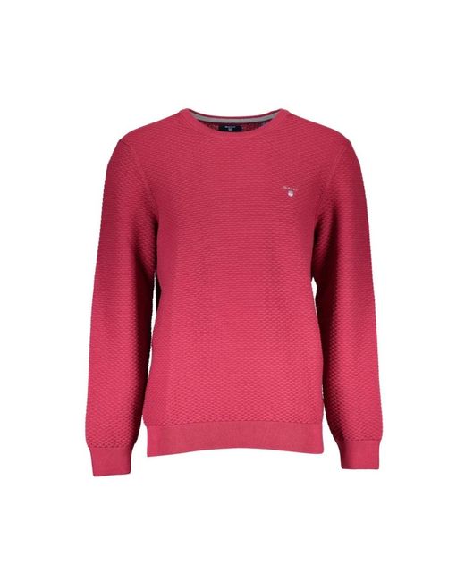 Round-Neck Knitwear di Gant in Pink da Uomo
